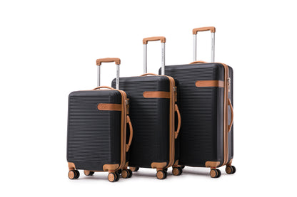 Milan 3 piece suitcase set green