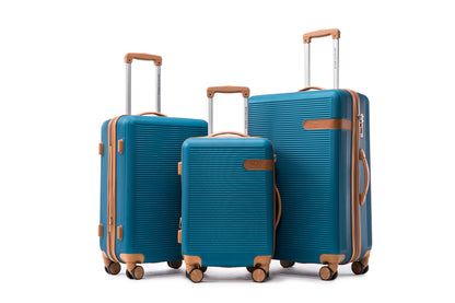 Milan 3 piece suitcase set green